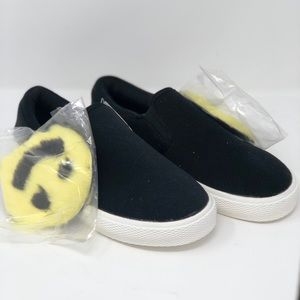 Cat And Jack Tennis Shoes Size 4 -Removable Emoji
